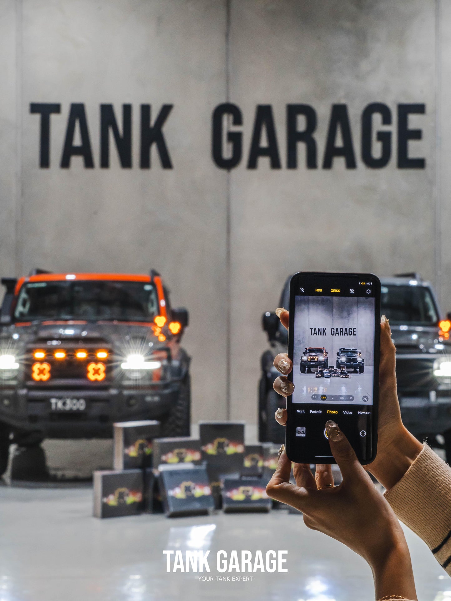 Tank garage with HALO Series LED