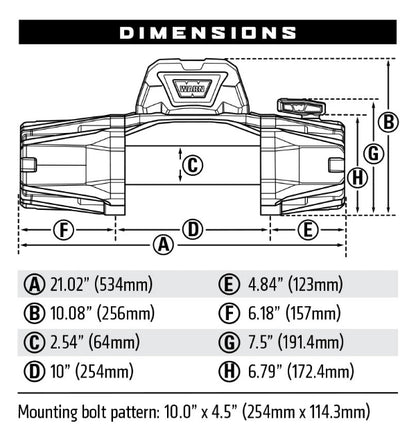 Warn VR 12-S EVO 12,000lb Recovery Winch with Synthetic Rope - Tank Garage