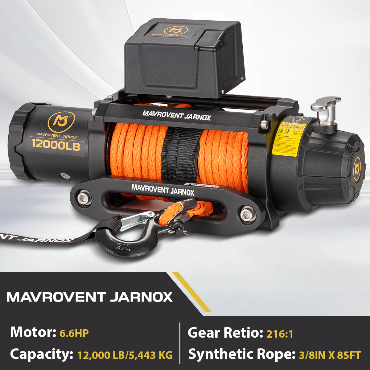 Mavrovent Jarnox winch 12K 12000lb - Tank Garage