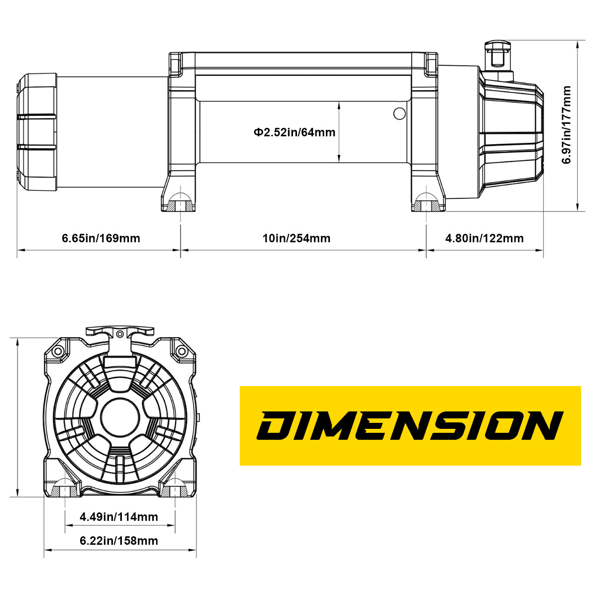 Mavrovent Jarnox winch 12K 12000lb - Tank Garage