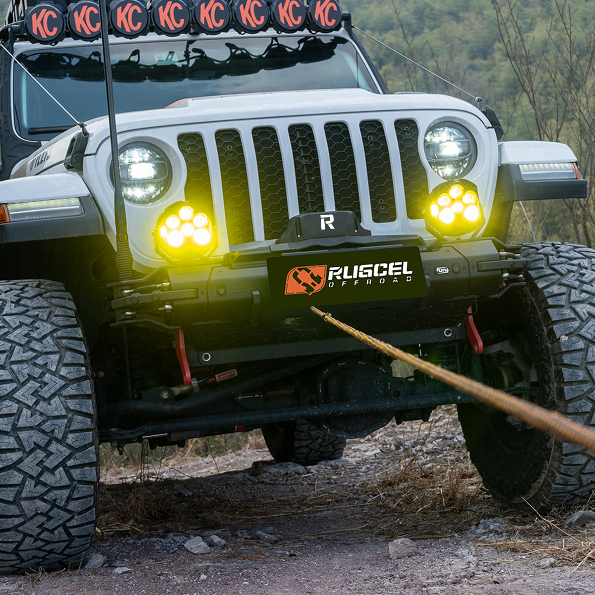 RUGCEL EMCP 12000lb/15000lb Winch (Electromagnetic Clutch, Synthetic Rope) - Tank Garage