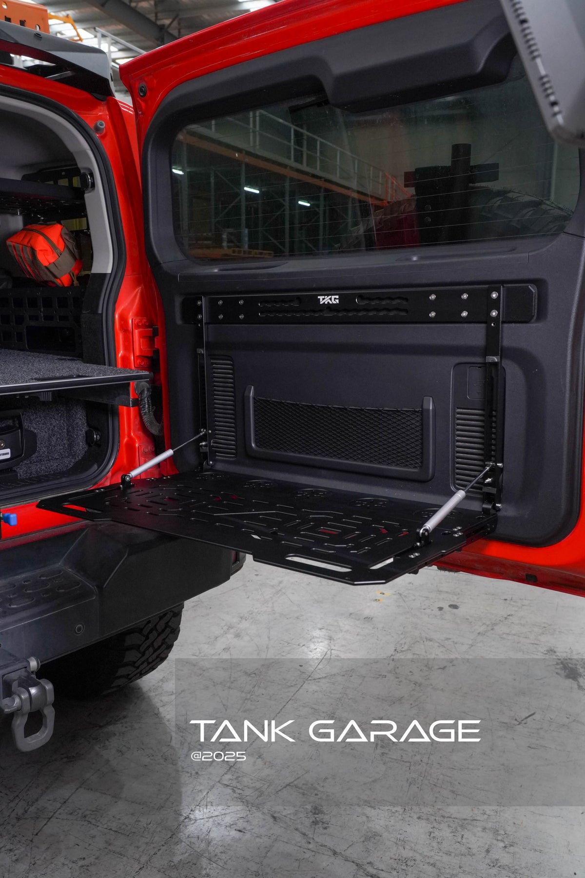GWM Tank 300 Rear Door Drop Down Folding Table Aluminum - Tank Garage